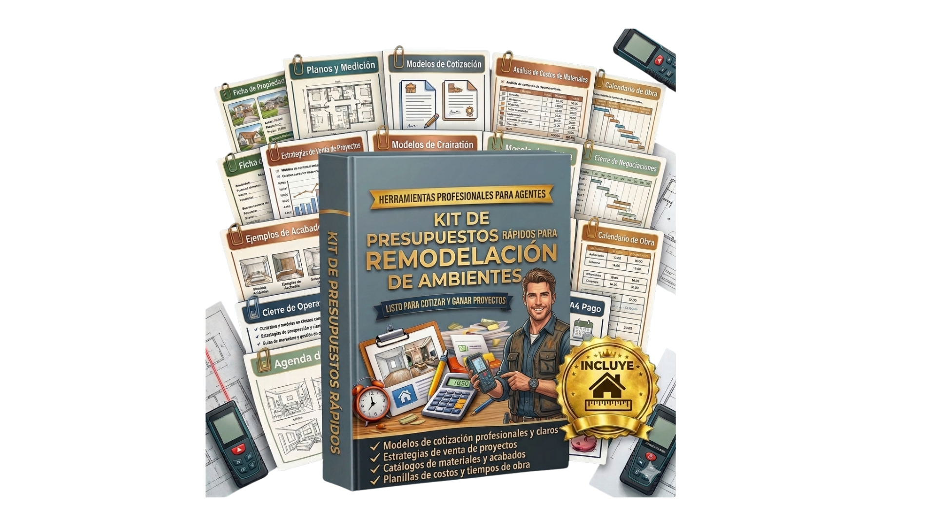 Kit de presupuestos rápidos para remodelación de ambientes - Pro Elite